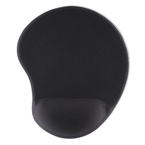 Hama Ergo Mouse Pad, Memory Foam Wrist Rest, Non - Slip Base, 215 x 255 x 21 mm, Black - WebDuke Computers