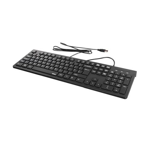 Hama KC - 200 Multimedia Keyboard, USB, Flat Keys, Splash Proof - WebDuke Computers