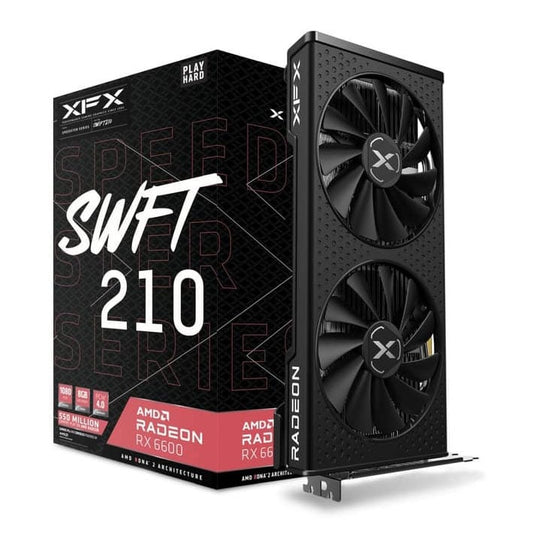 XFX Radeon RX 6600 Speedster SWFT210 Core, 8GB GDDR6, HDMI, 3 DP, 2491MHz Clock - WebDuke Computers